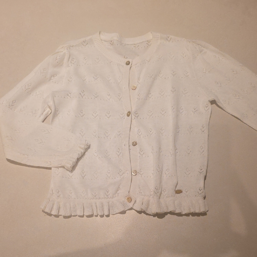 White Button-Up Cardigan